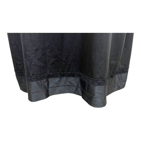 Vintage Lorraine Slip Sz L Black 100% Nylon Full Slip Dress Adjustable Strap USA - Picture 3 of 9